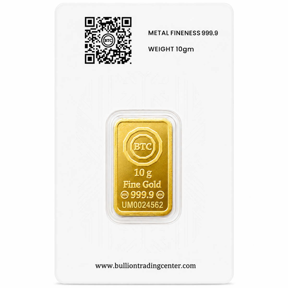 BTC 10 Gram Dhabi Gold Bar 24KT - FKJGBR24K7046