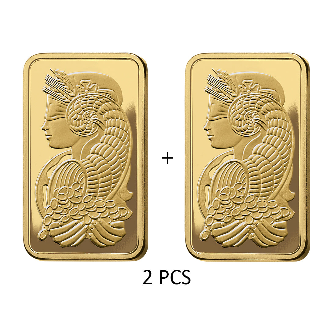 سبيكة ذهب PAMP Suisse Fortuna، عبوة مزدوجة 1 جرام + 1 جرام = 2 جرام، عيار 24 قيراط – FKJGBR2151-FKJGBR2151-2QTY-Combo