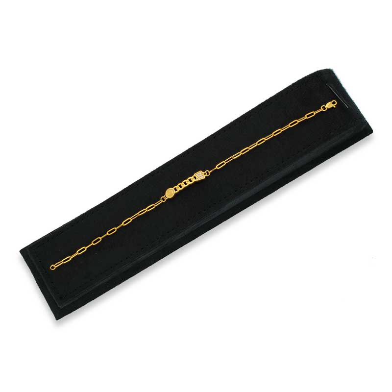 Gold Cable Link Bracelet 21KT - FKJBRL21KU6019