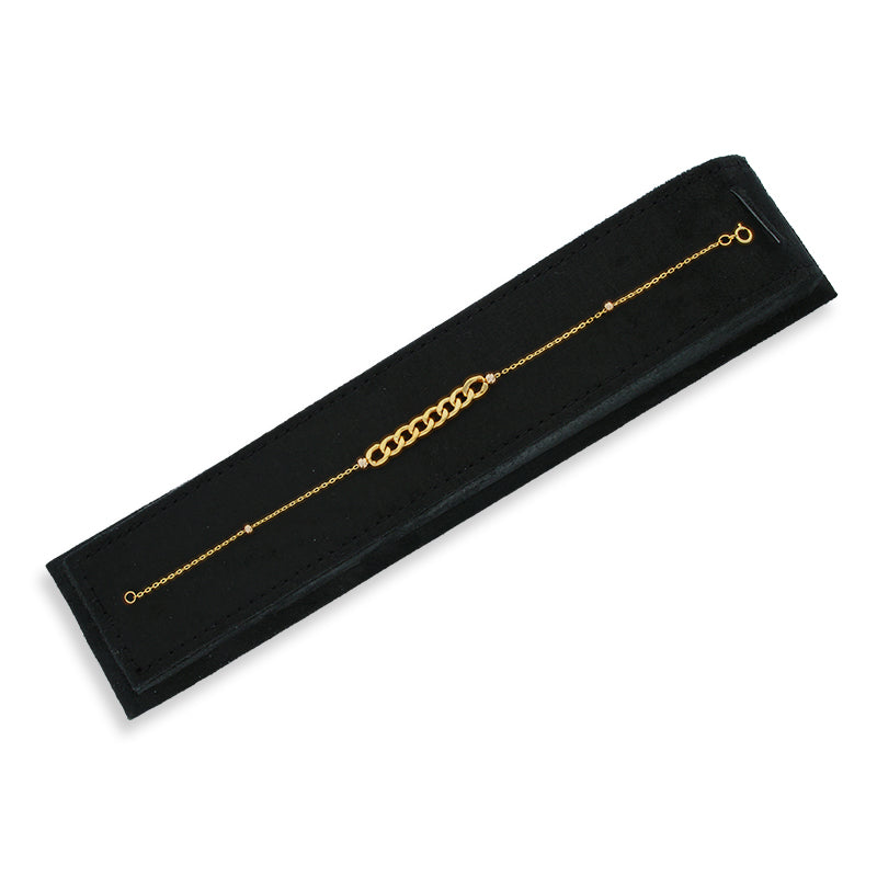 Gold Curb Bracelet 21KT - FKJBRL21KU6036