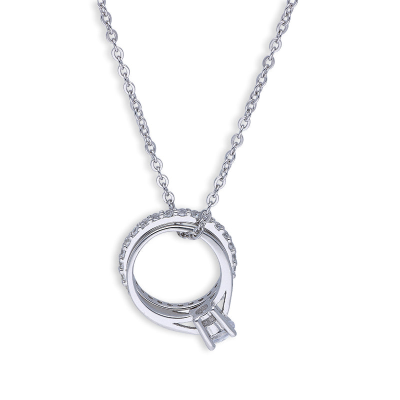 Sterling Silver 925 Ring Necklace - FKJNKLSLU6090