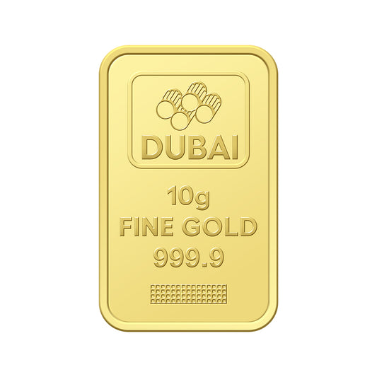 سبيكة ذهب دبي بوزن 10 جرام من الذهب النقي بنقاء 999.9 – FKJGBR24K2222