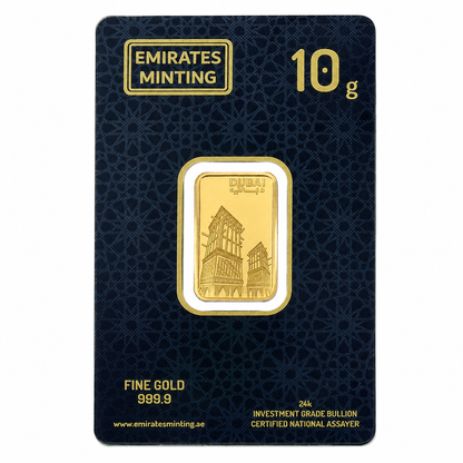 Emirates Minting 10 Grams UAE Heritage Building Gold Bar 999.9 Purity - FKJGBR24K2337