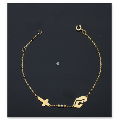 Gold Cross Bracelet 18KT - FKJBRL18KU6120
