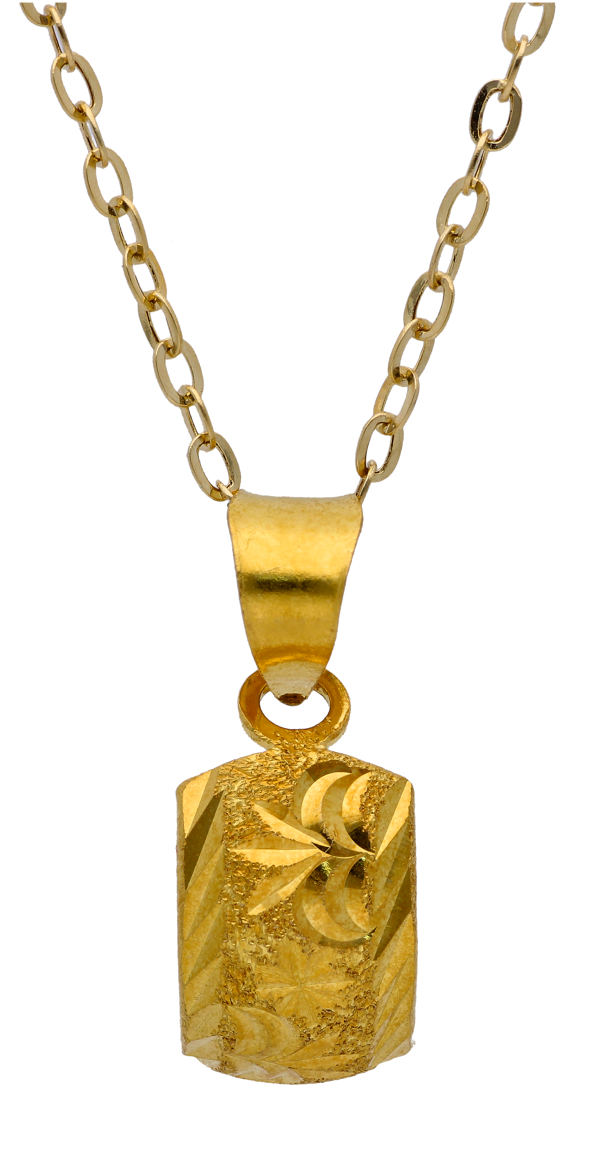 Gold Necklace (Chain with Gold Pendant) 18KT - FKJNKL18KU6290