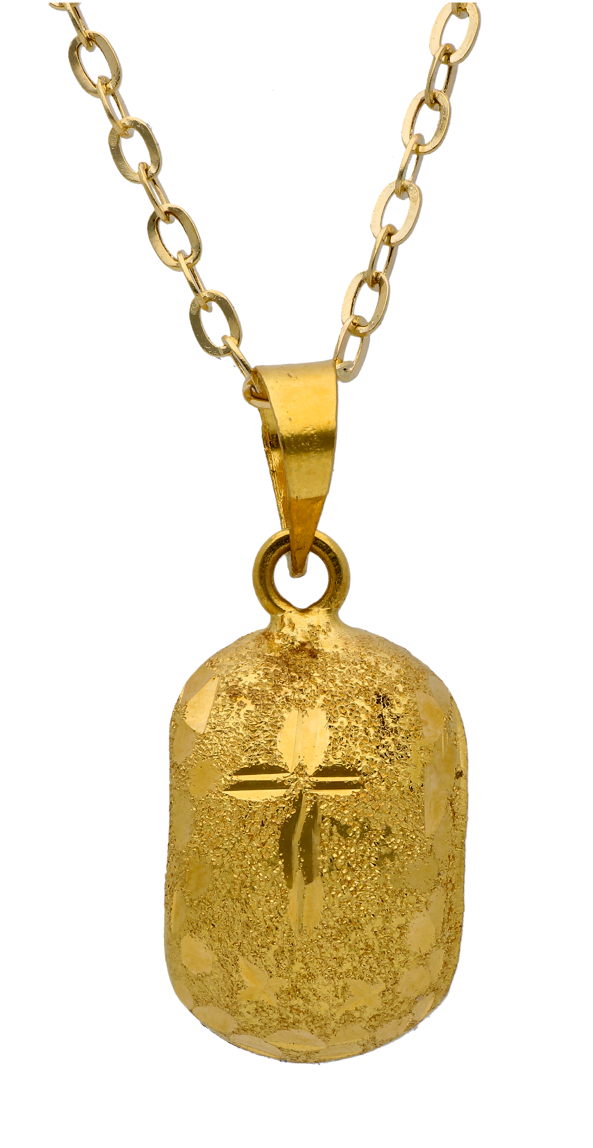 Gold Necklace (Chain with Gold Pendant) 18KT - FKJNKL18KU6292