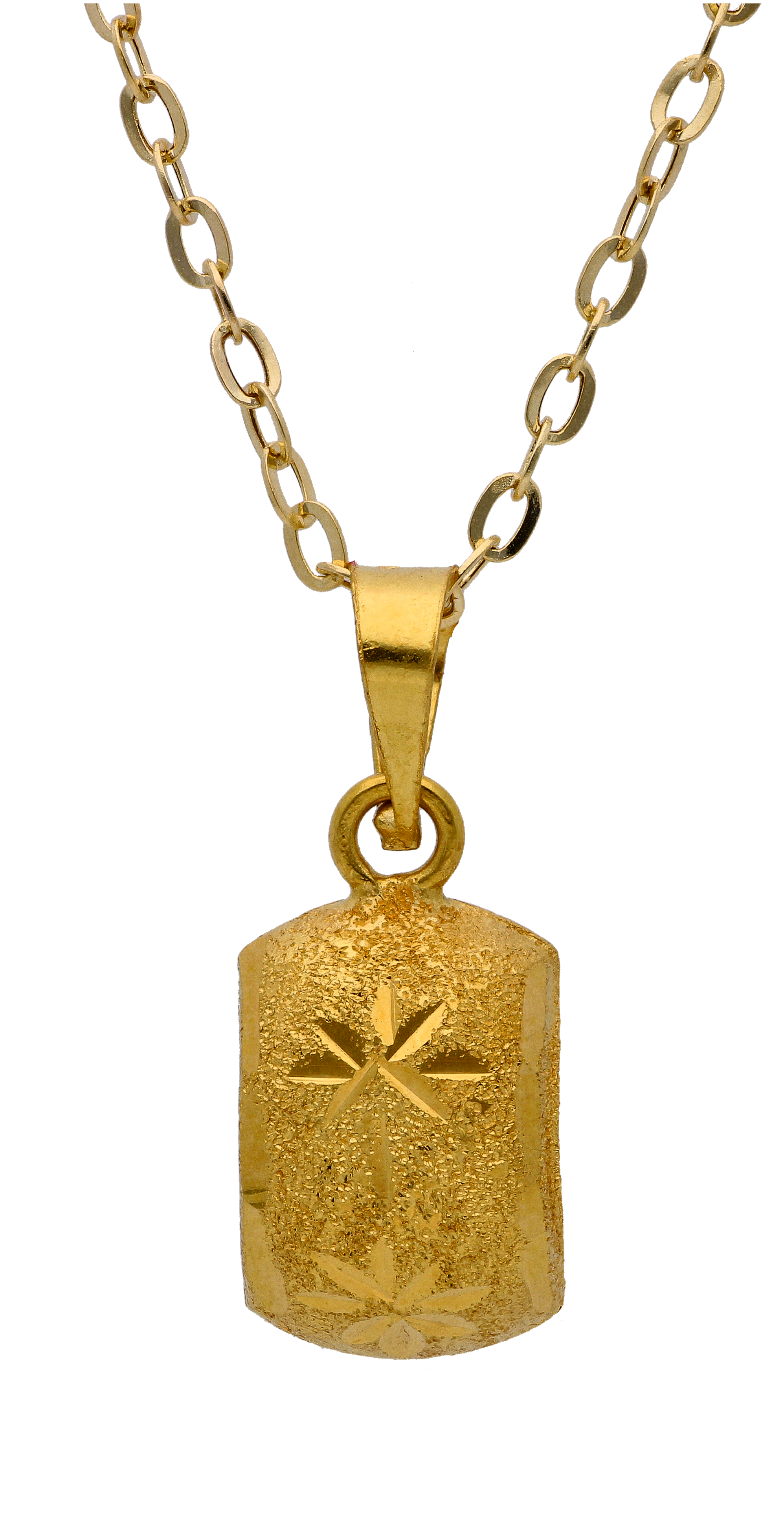 Gold Necklace (Chain with Gold Pendant) 18KT - FKJNKL18KU6291