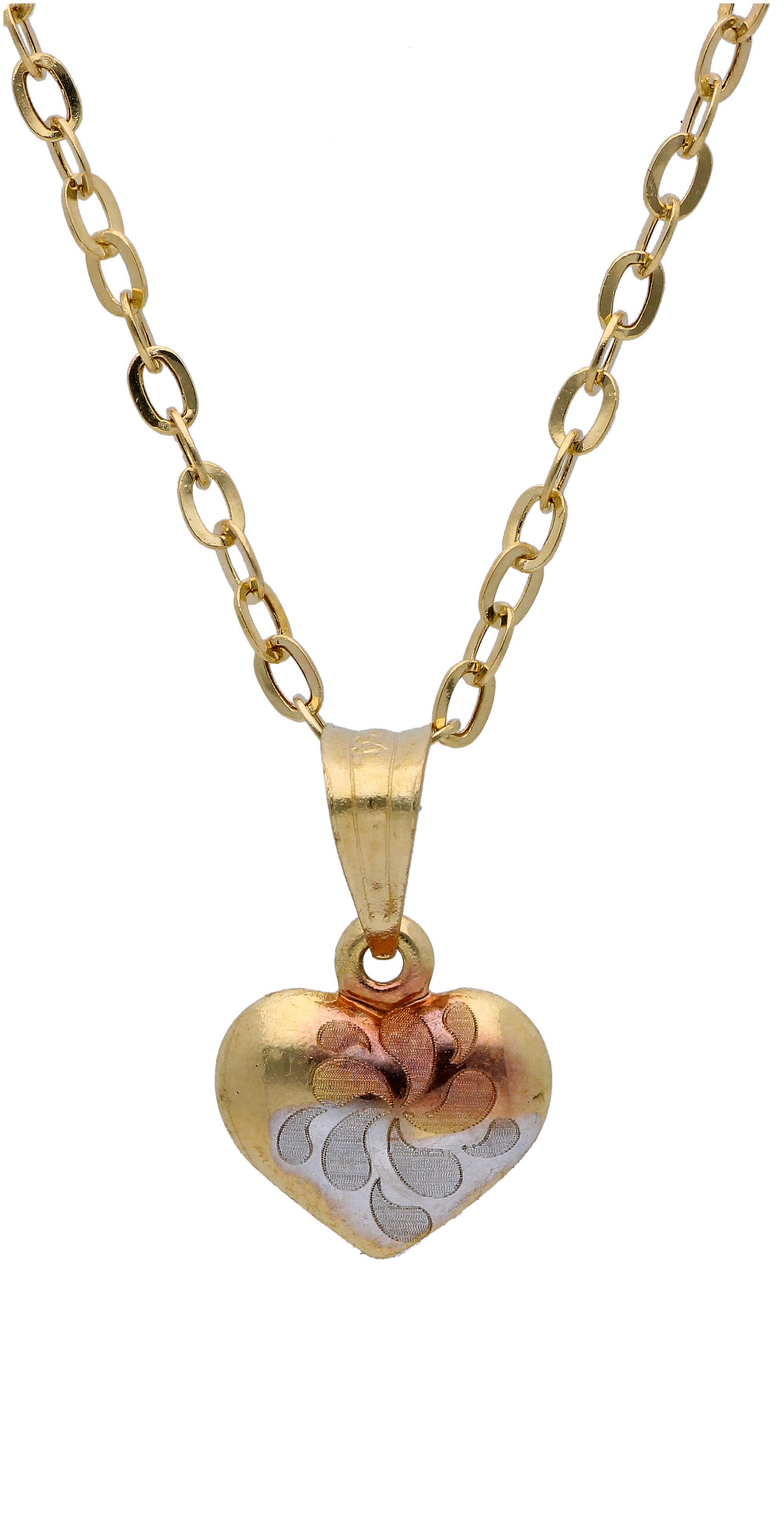 Gold Necklace (Chain with Heart Pendant) 18KT - FKJNKL18KU6302