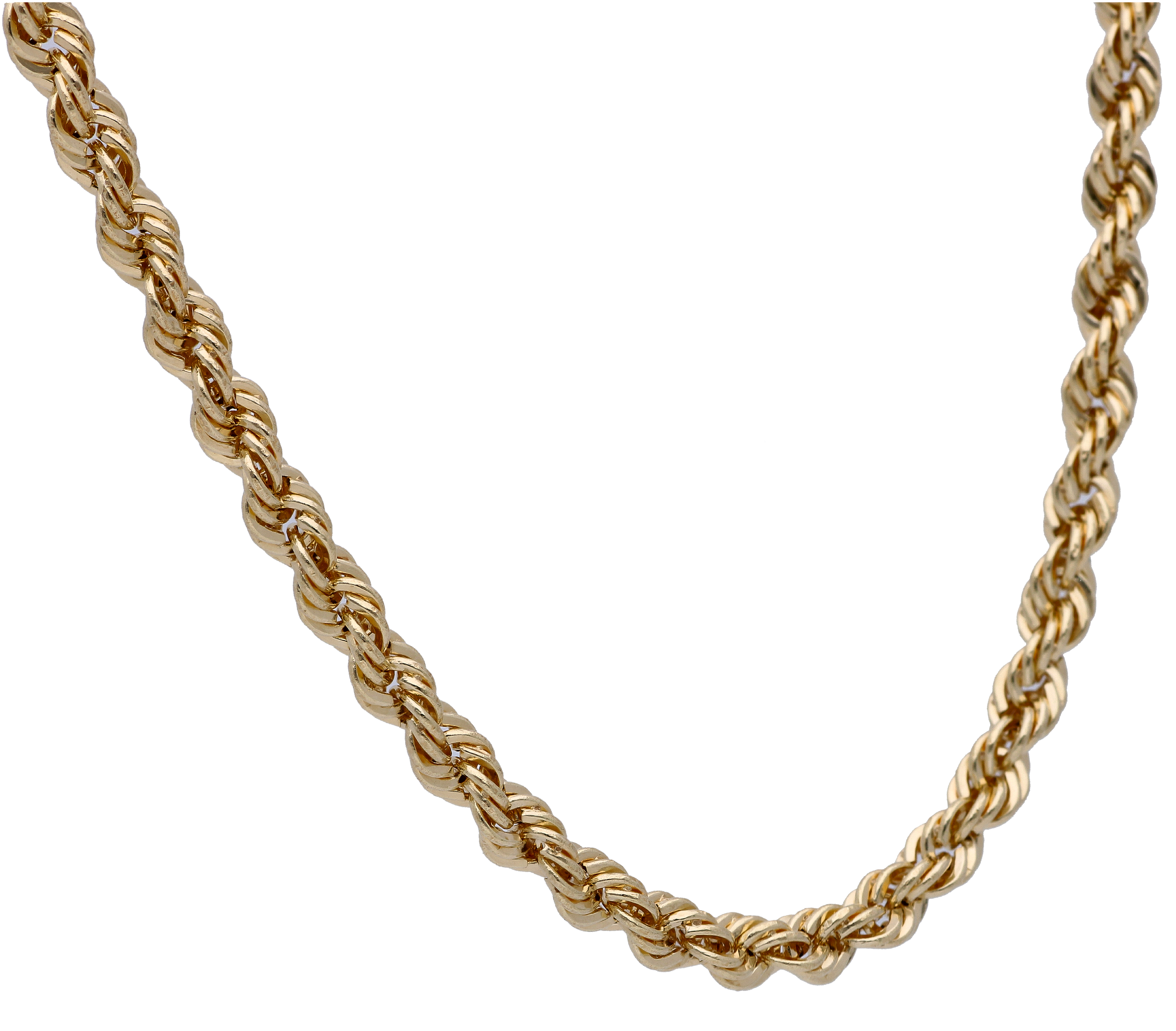Gold 18 Inches Rope Chain in 18KT - FKJCN18KU6313