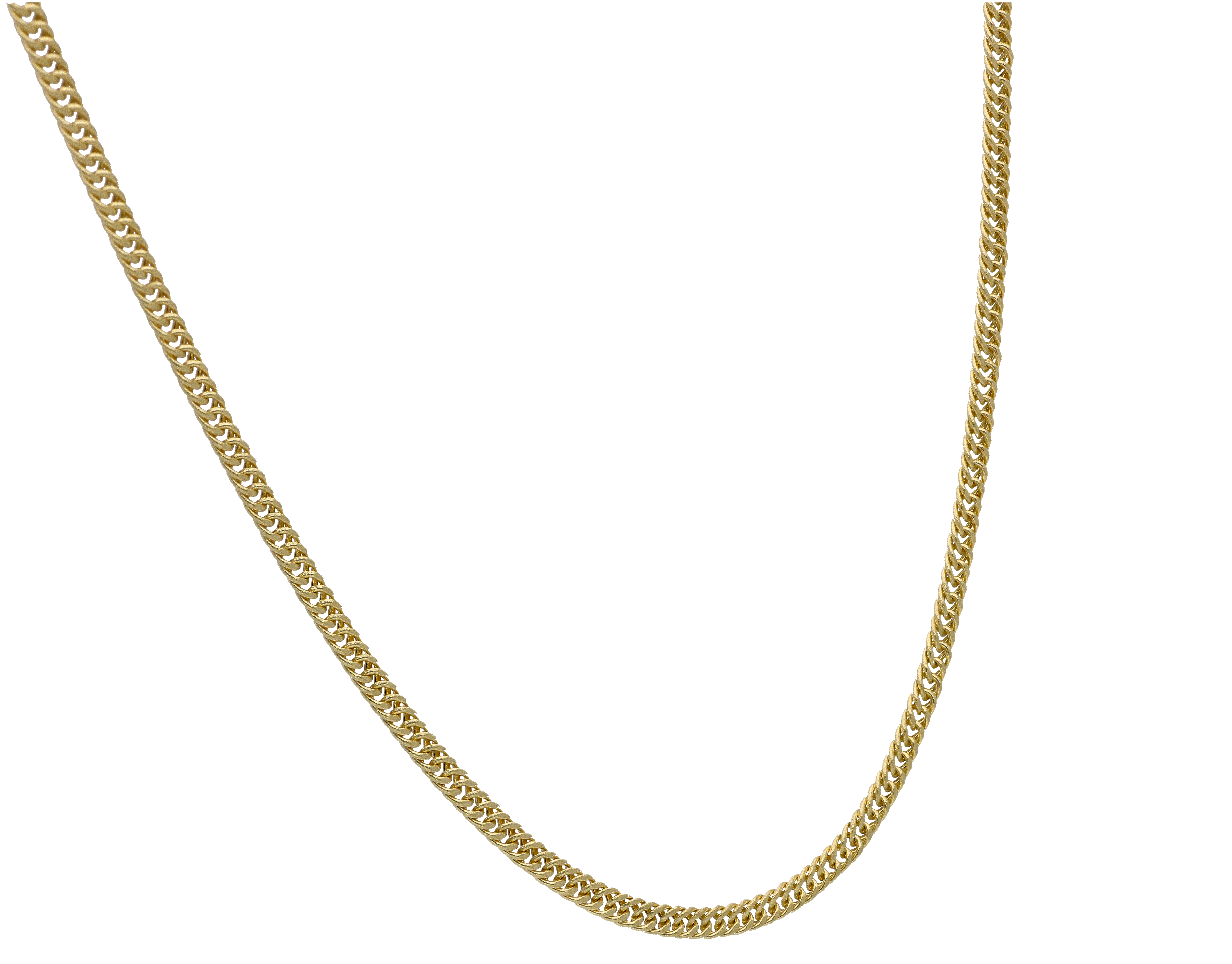 Gold 18 Inches Curb Chain in 18KT - FKJCN18KU6315