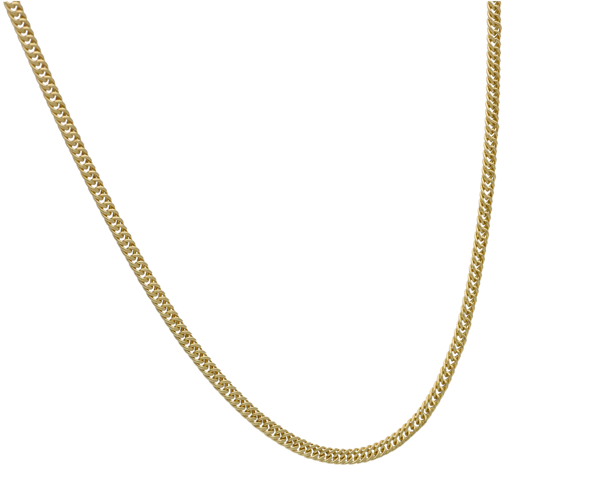 Gold 18 Inches Curb Chain in 18KT - FKJCN18KU6315