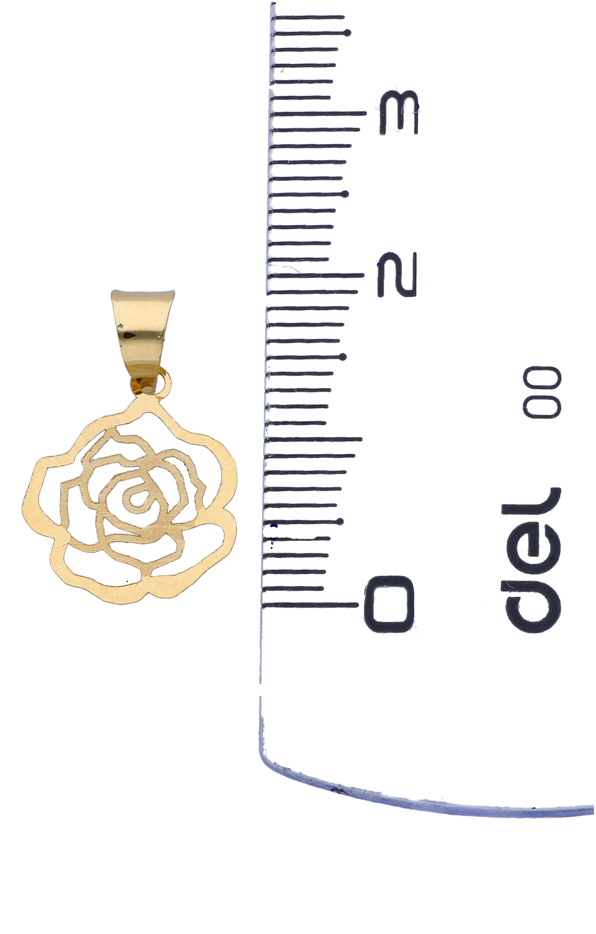 Gold Hollow Flower Pendant 18KT - FKJPND18KU6282