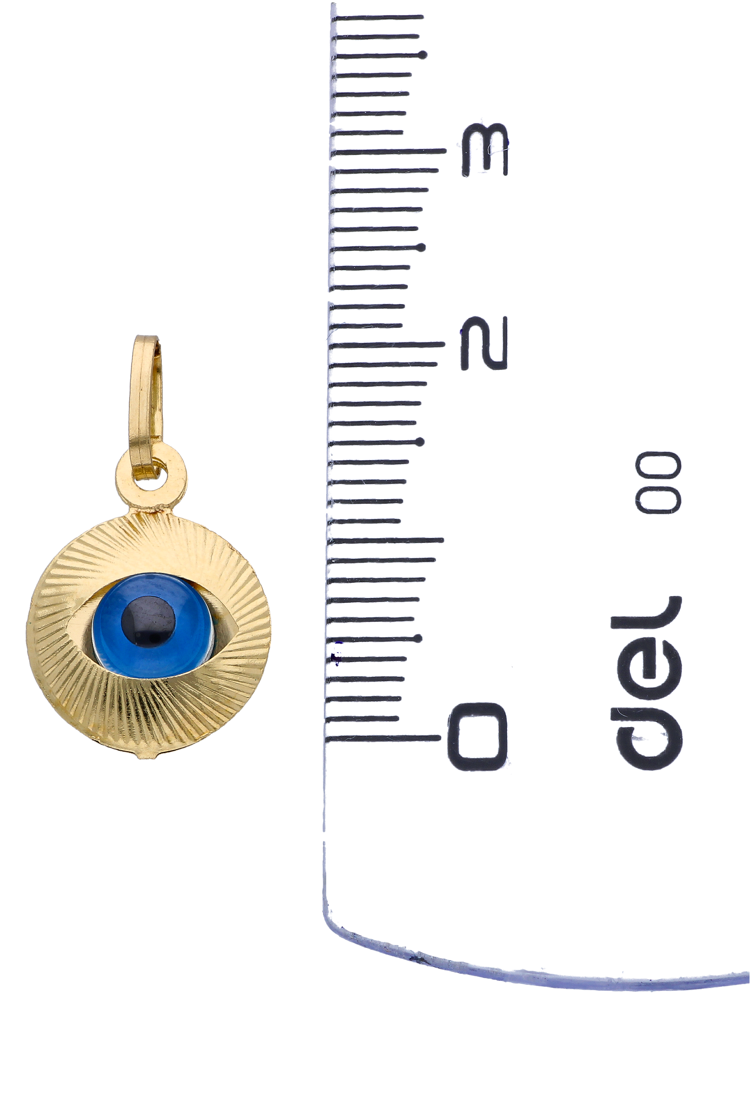 Gold Evil Eye Pendant 18KT - FKJPND18KU6289