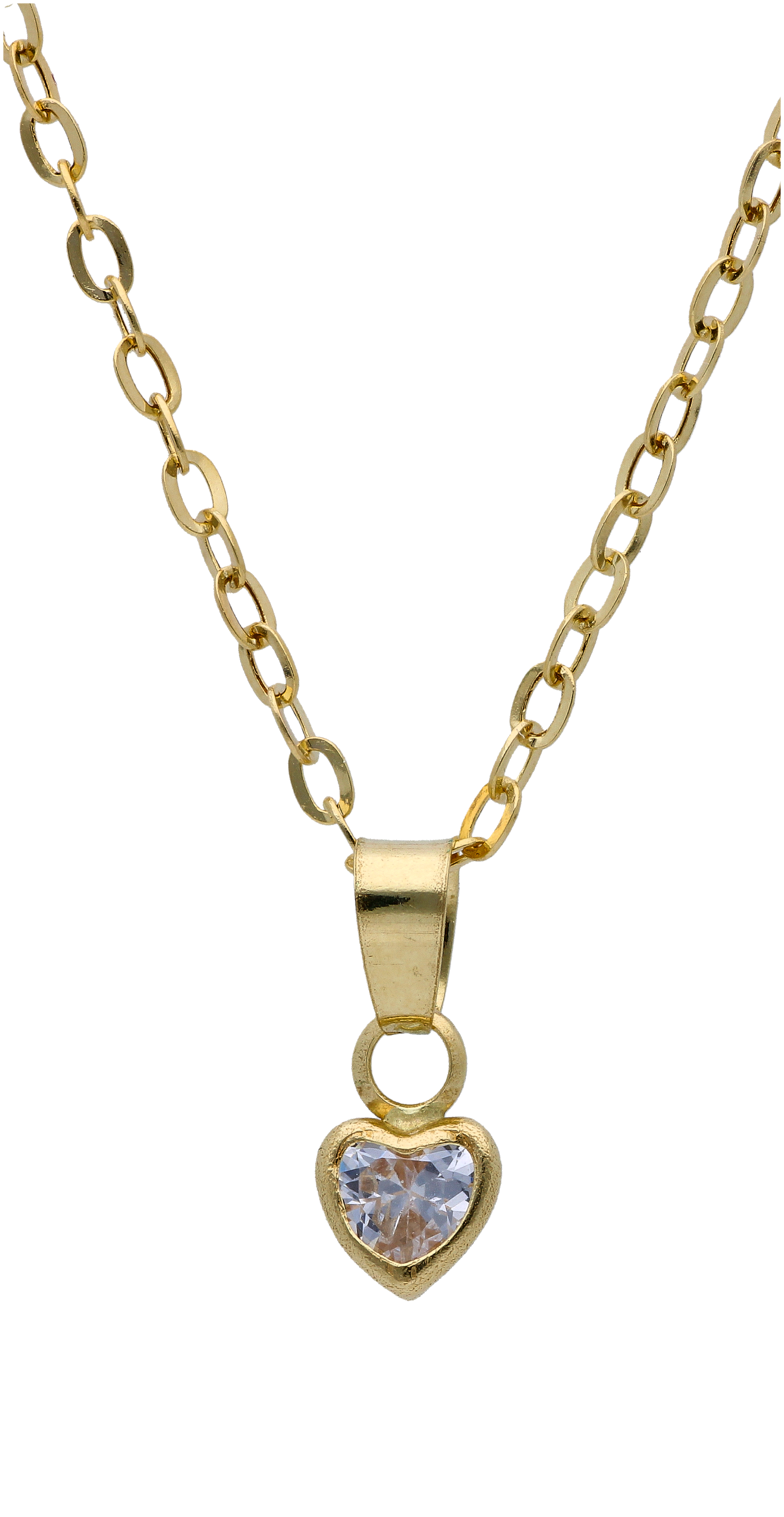 Gold Necklace (Chain with Heart Shaped Pendant) 18KT - FKJNKL18KU6303