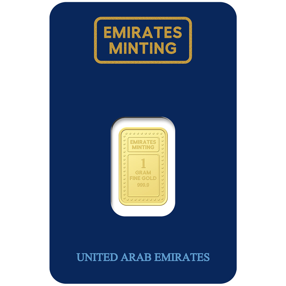 Emirates Minting 1 Gram 999.9 Purity Gold Bar - FKJGBR24K2247