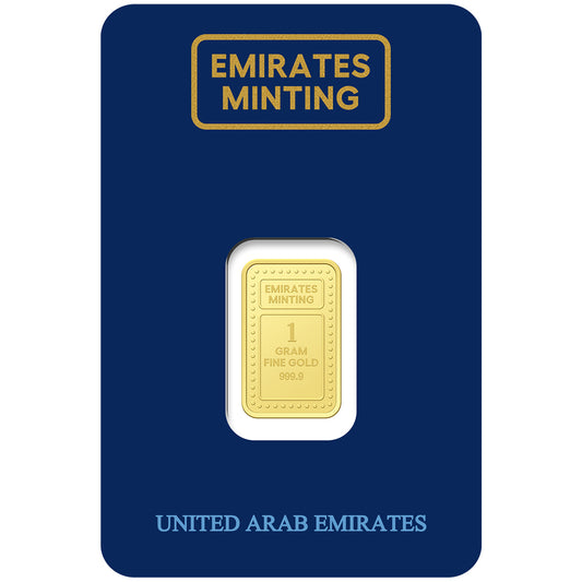 Emirates Minting 1 Gram 999.9 Purity Gold Bar - FKJGBR24K2247