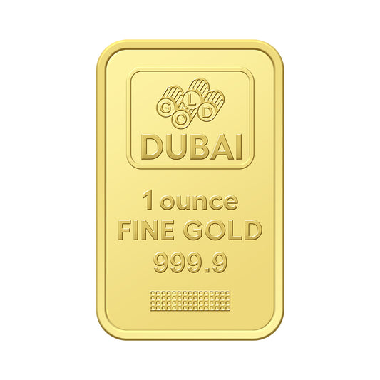 Dubai 1 Ounce Pure 999.9 Fine Gold Bar - FKJGBR24K2244