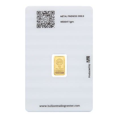 BTC 1 Gram The Door of the Kaaba Gold Bar 24KT - FKJGBR24K6686