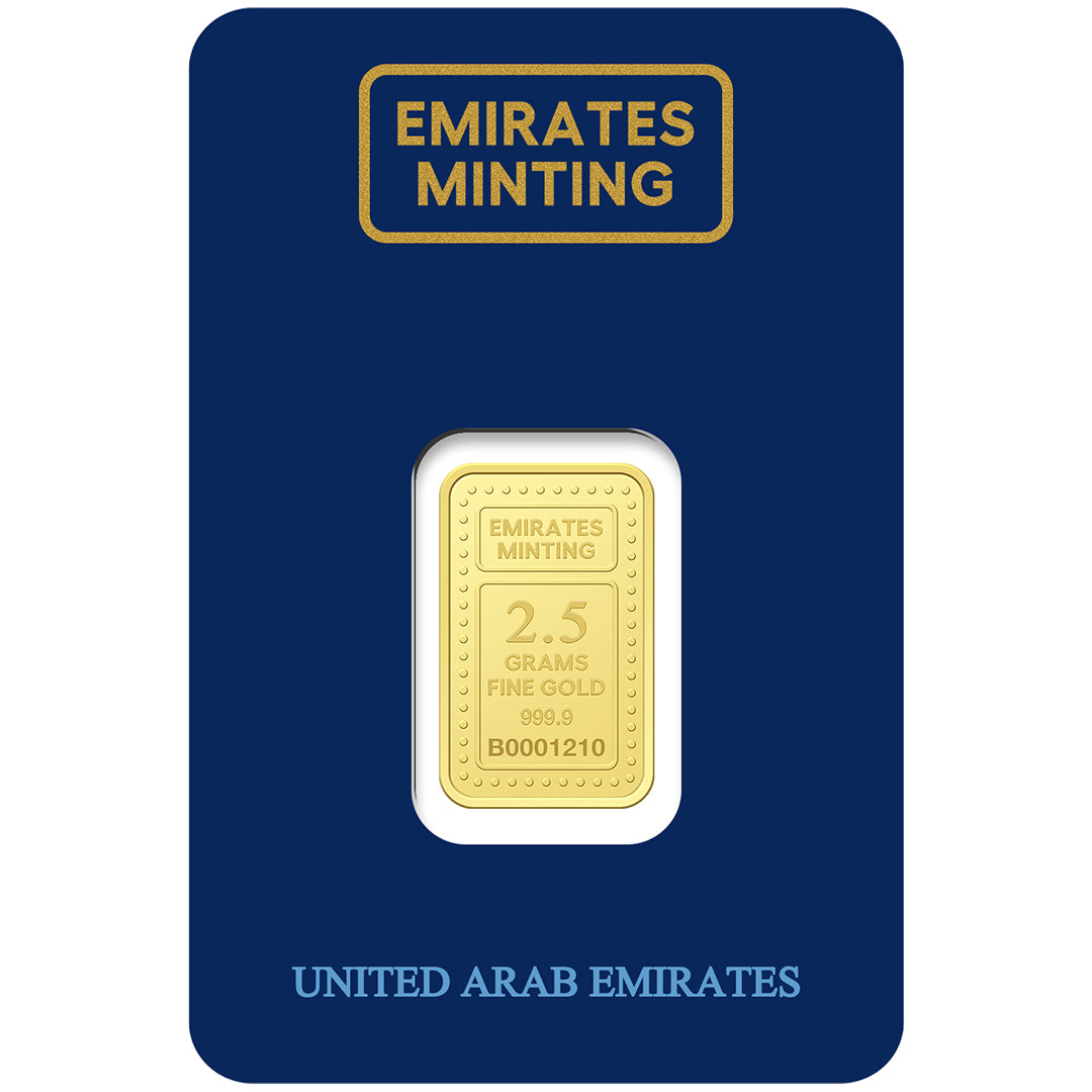 Emirates Minting 2.5 Grams 999.9 Purity Gold Bar - FKJGBR24K2248
