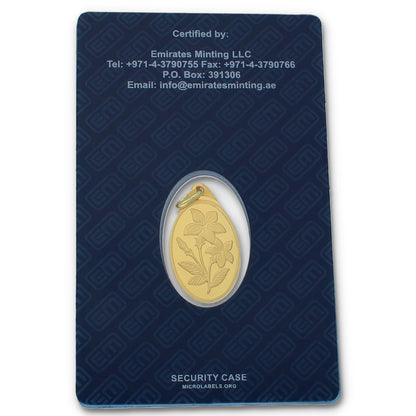 Emirates Minting 5.2 Grams Gold Classic Flower Pendant 24KT 999.9 Purity - FKJPND24K2284