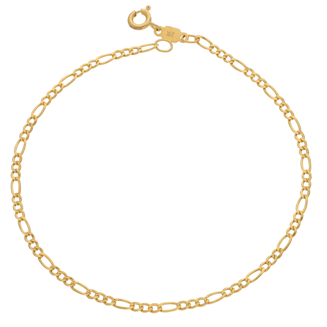 Gold Figaro Bracelet 18KT - FKJBRL18KU6560
