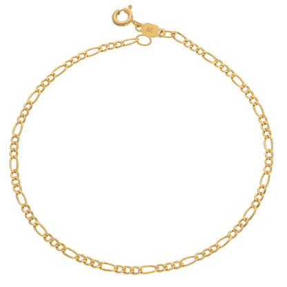 Gold Figaro Bracelet 18KT - FKJBRL18KU6560