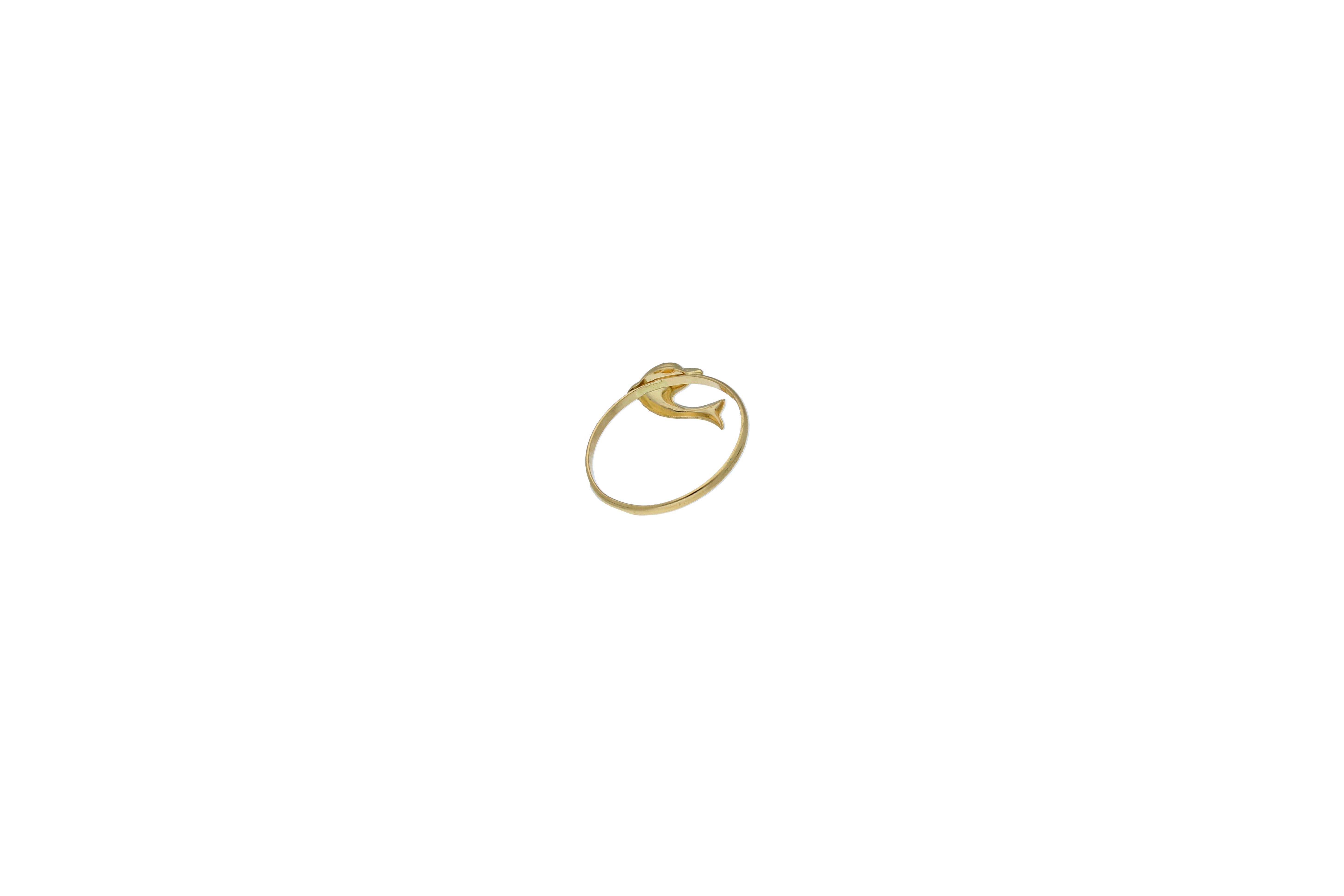 Gold Dolphin Shaped Ring 18KT - FKJRN18KU6393