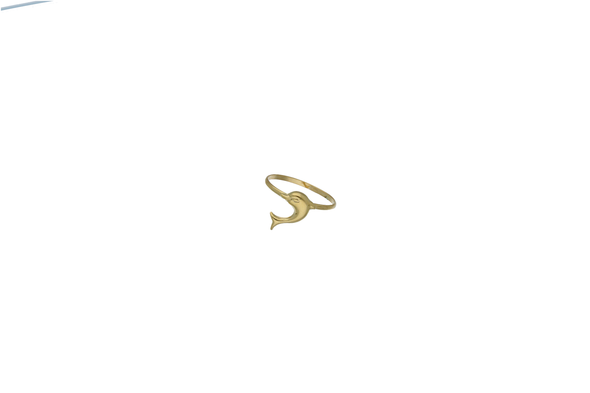 Gold Dolphin Shaped Ring 18KT - FKJRN18KU6393