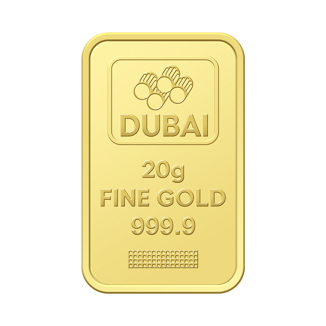 سبيكة ذهب دبي بوزن 20 جرام عيار 24 قيراط – FKJGBR24K2242