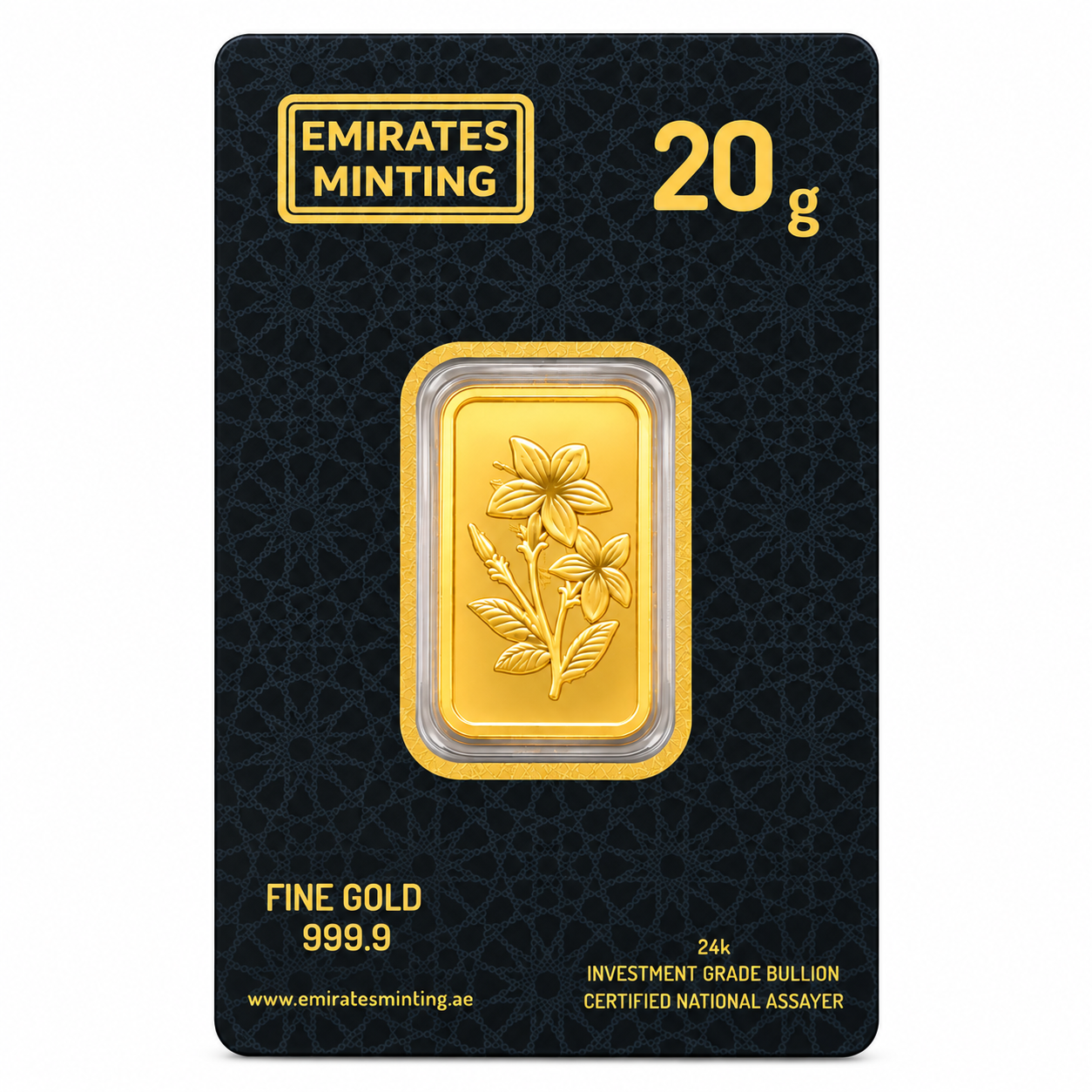 Emirates Minting 20 Grams 999.9 Purity Gold Bar - FKJGBR24K2254