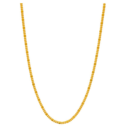 Gold Beaded Chain 22KT - FKJCN22KU6620