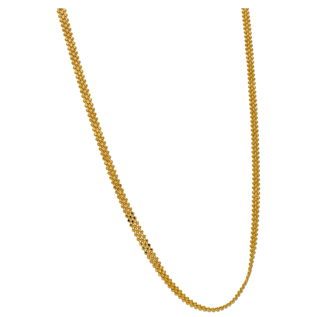 Gold Beaded Chain 22KT - FKJCN22KU6628
