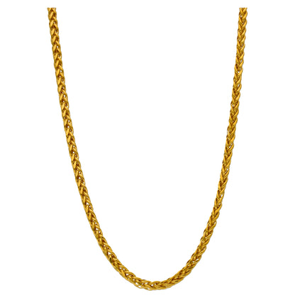 Gold Braided Chain 22KT - FKJCN22KU6633