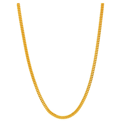 Gold Beaded Chain 22KT - FKJCN22KU6621