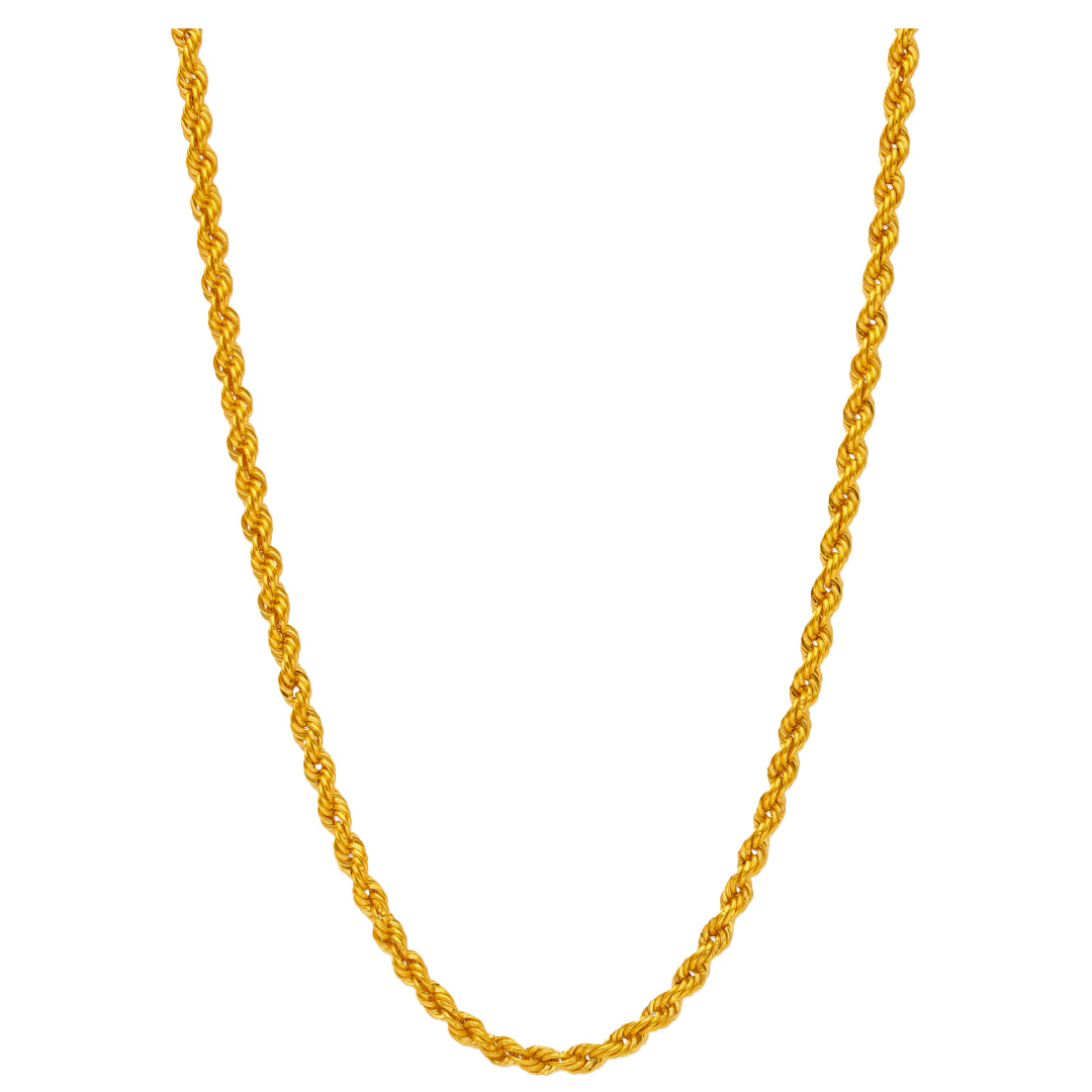 Gold Rope Chain 22KT - FKJCN22KU6622