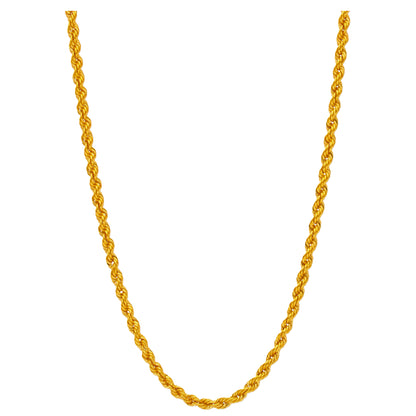 Gold Rope Chain 22KT - FKJCN22KU6622