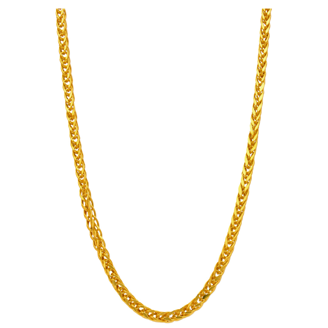 Gold Braided Chain 22KT - FKJCN22KU6623