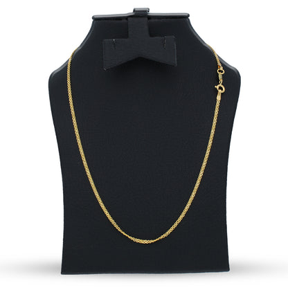 Gold 18 Inches Carpet Chain in 18KT - FKJCN18KU6322