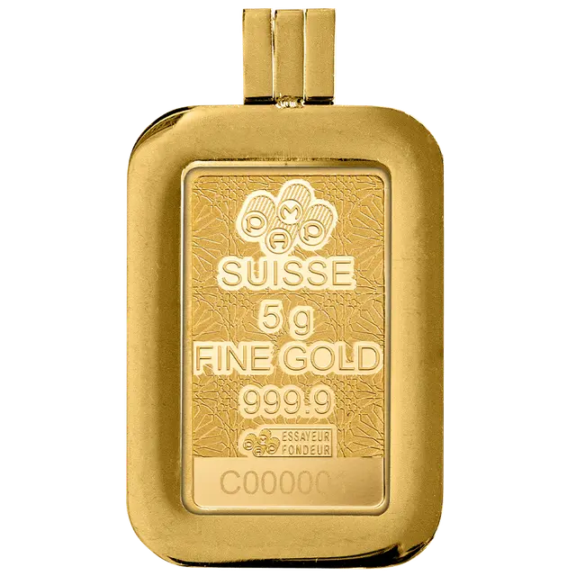 Pamp Suisse 5 Grams Arabian Falcon Gold Bar with Pendant Frame 24KT - FKJGBR24K2360