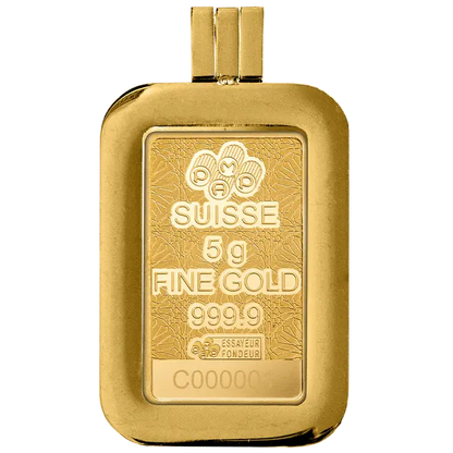 Pamp Suisse 5 Grams Arabian Falcon Gold Bar with Pendant Frame 24KT - FKJGBR24K2360