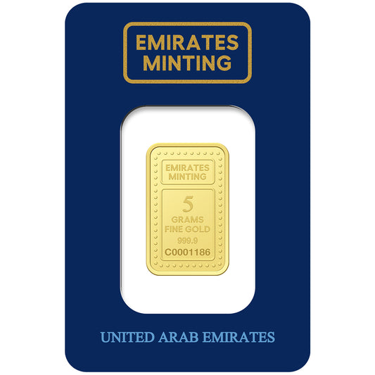 Emirates Minting 5 Grams 999.9 Purity Gold Bar - FKJGBR24K2249