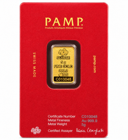سبيكة ذهب PAMP Suisse بتصميم الجمل العربي بوزن 5 جرام عيار 24 قيراط – FKJGBR24K6963