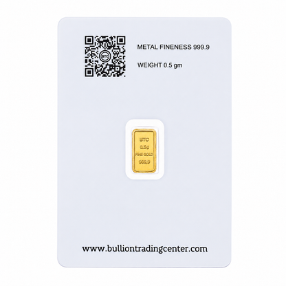 سبيكة ذهب BTC 0.5 جرام عيار 24 قيراط – FKJGBR24K6951