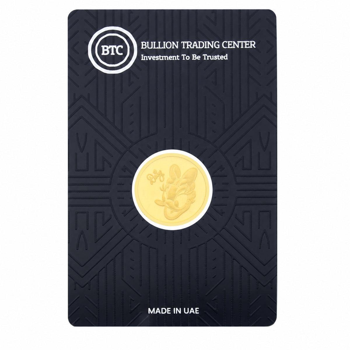 BTC 2 Grams daisy duck Gold Coin 24KT - FKJCON24K6979
