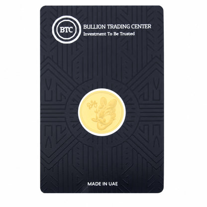 BTC 2 Grams daisy duck Gold Coin 24KT - FKJCON24K6979