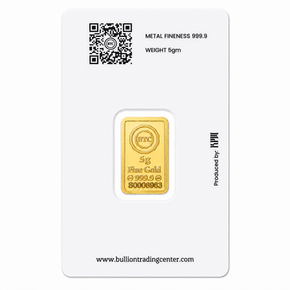 BTC 5 Gram Al Haram Gold Bar 24KT - FKJGBR24K6977