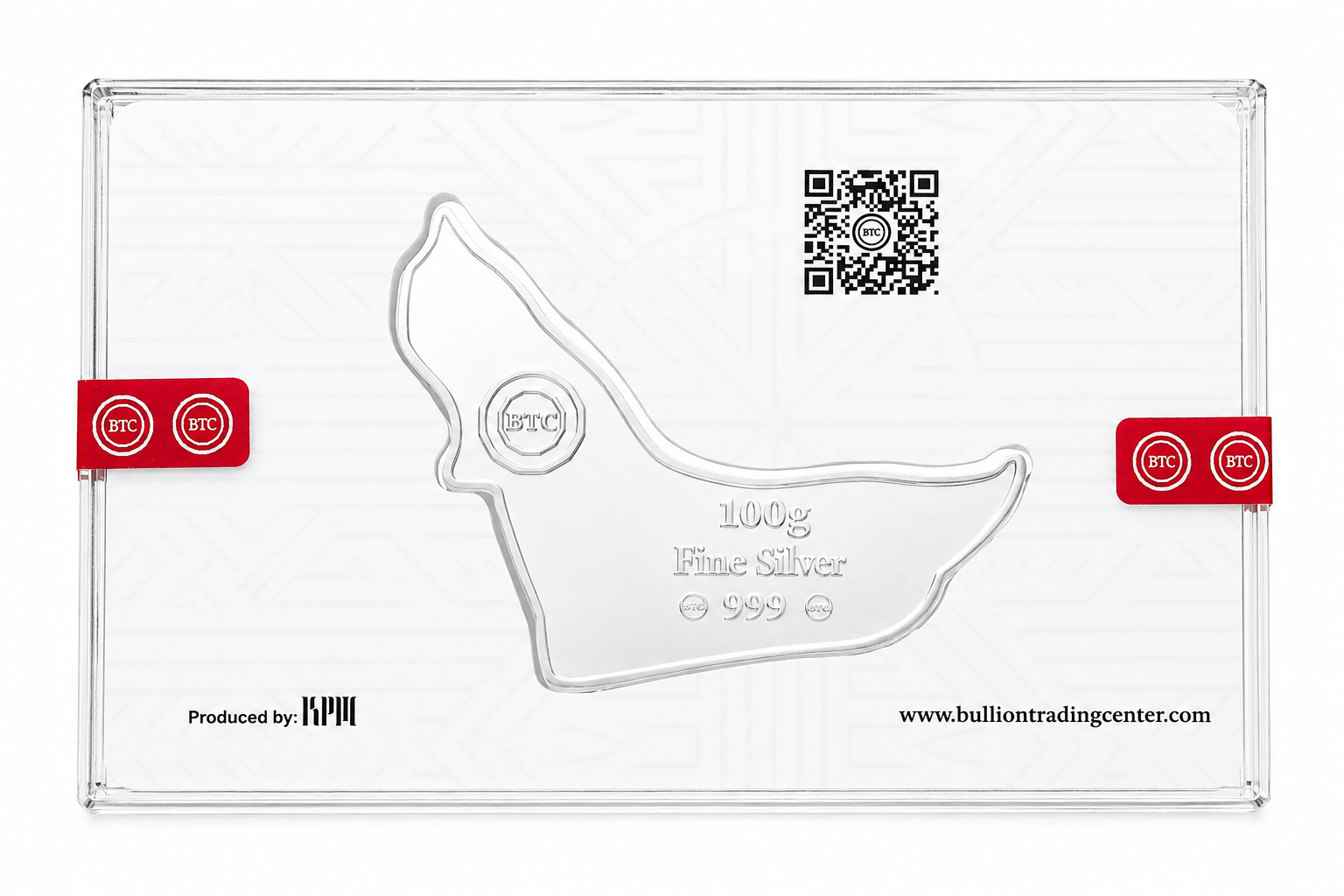 BTC 100 Grams UAE MAP Silver 999.0 Purity - FKJGBRSL7032