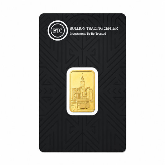 BTC 5 Gram Al Haram Gold Bar 24KT - FKJGBR24K6977