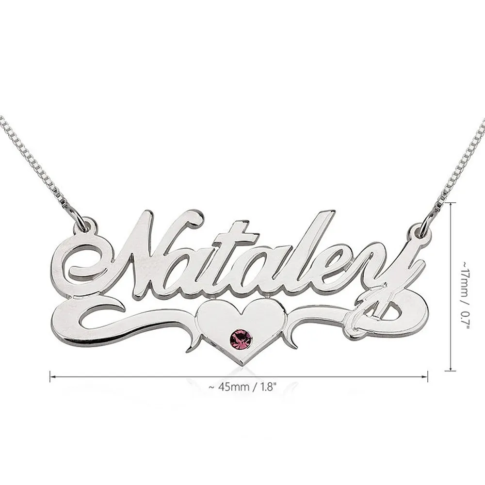 Gold & Silver Personalized Names Birthstone Name Necklace - FKJNKLU6162