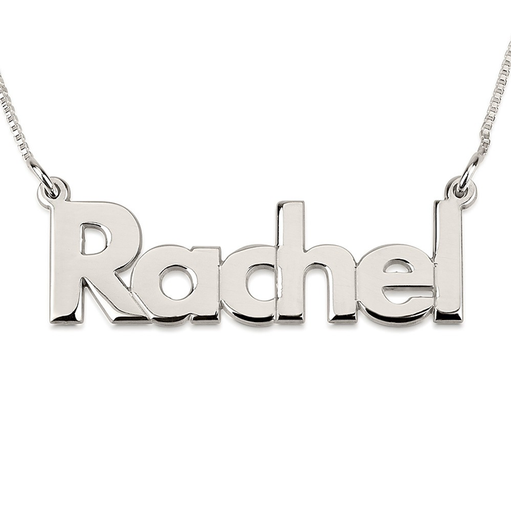 Gold & Silver Personalized Bold Name Necklace - FKJNKLU6178